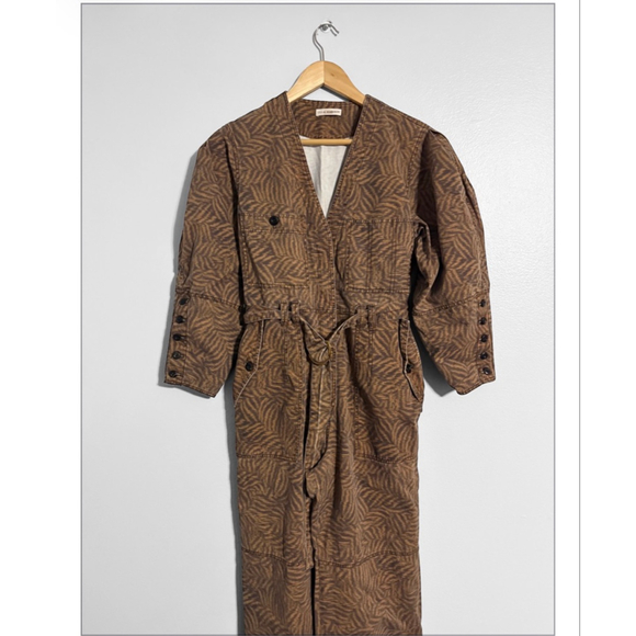 Ulla Johnson Ezra Animal Print Crop Leg Jumpsuit - Picture 3 of 13